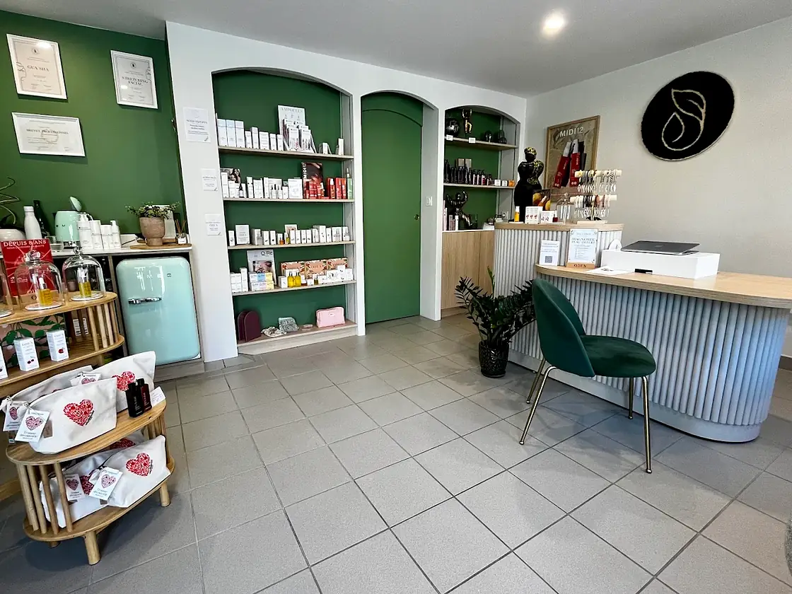 L'accueil et la boutique de l'institut